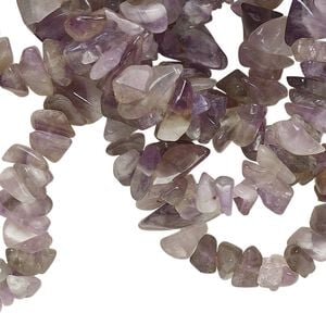 Bead, banded amethyst (natural), light to dark, small chip with 0.4-0.6mm hole, Mohs hardness 7. Sold per 34-inch strand.
