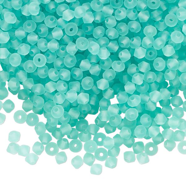 Bead 1440pk Caribbean Sea matte, Preciosa Czech crystal 3mm bicone image number 0