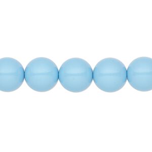 Pearl 50pk aqua blue, Preciosa Czech crystal 10mm round