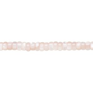 Mother-of-pearl shell 1pkg1, heishi bead 15.5 to 16 inch light pink 3x2mm
