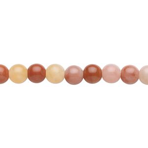 Colonial jasper 1pkg1, round bead natural 15.5-16 inch 6mm