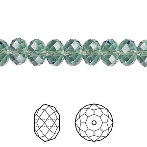 Bead 144pk erinite, Crystal Passions&reg; 8x6mm rondelle 5040
