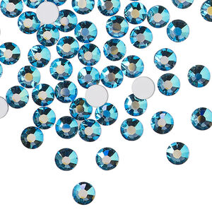 Flat back 1pkg1440 Malibu blue foil back AB, Preciosa MAXIMA Czech crystal rhinestone, 4.6-4.8mm chaton rose round SS20