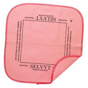 Polishing cloth, Selvyt&reg;, cotton, pkg/1, pink and black, 10-inch square.