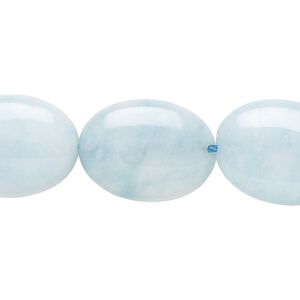 "Larimar" 1pkg1, flat oval bead 8 inch 20x15mm