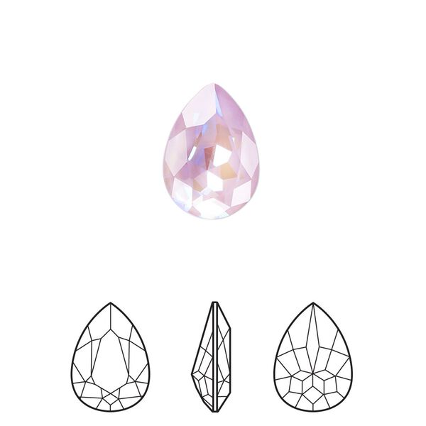 Fancy stone 1pk crystal lavender DeLite, Crystal Passions&reg; 14x10mm pear 4320 image number 0