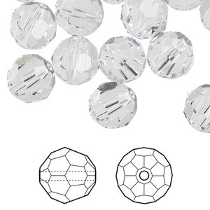 Bead 24pk crystal, Crystal Passions&reg; 10mm round 5000