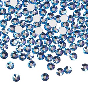 Flat back 144pk blue violet AB foil back, Preciosa MAXIMA Czech crystal rhinestone 3.8-4mm chaton rose round SS16