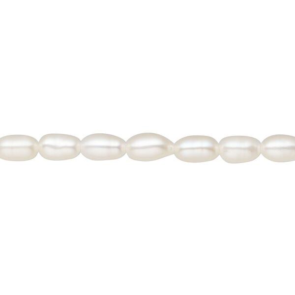 Freshwater pearl 1pkg1, rice, 15.5-16 inch white 4-5mm cultured image number 0