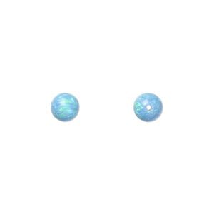 Bead, "opal" (silica and epoxy) (man-made), turquoise blue, 6mm round. Sold individually.