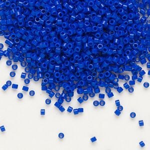 Seed bead, Delica&reg;, glass, pkg/50g, #11 round, opaque cobalt (DB-0726).