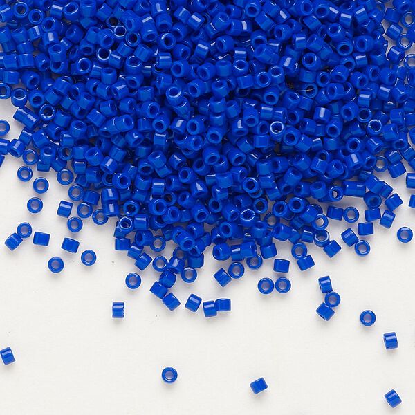 Seed bead, Delica&reg;, glass, pkg/50g, #11 round, opaque cobalt (DB-0726). image number 0