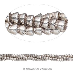 Bead 1pkg1 sterling silver, 2mm cone, 8 inch antiqued Hill Tribes