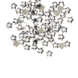 Flat back 720pk crystal foil back, Swarovski&reg; 4mm star flower 2754