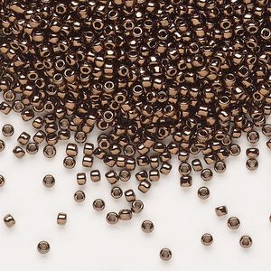 Seed bead, Dyna-Mites&trade;, glass, pkg/1/2kg, #11 round, opaque iris bronze, (924 11/0 RR).