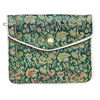 Pouch 1pkg3 silver-finished steel and rayon fabric, multicolored, 4.75x4-inch brocade floral. image number 3