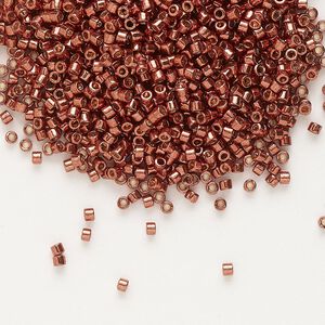 Seed bead, Delica&reg; 1pkg250g glass, #11 round, Duracoat&reg; opaque galvanized dark berry / outside dyed (DB-1842)