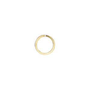 Jump ring 1pkg50 gold-plated, 10mm round / square wire, 18 gauge / 8mm inside diameter / brass