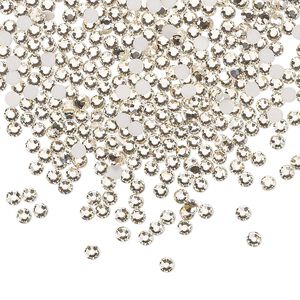 Flat back 1440pk light gold quartz foil back, Preciosa MAXIMA Czech crystal rhinestone 2.1-2.3mm chaton rose round SS7
