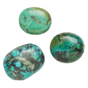 Turquoise 1pkg3, oval nugget bead mix extra-large