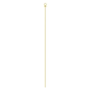 Head pin 1pkg4 14Kt gold-filled, 3 inch / cup & loop, 24 gauge