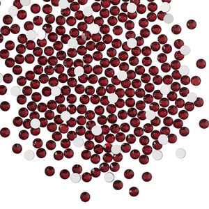 Flat back 1pkg144 vivid Siam foil back, Preciosa MAXIMA Czech crystal rhinestone, 2.1-2.3mm chaton rose round SS7