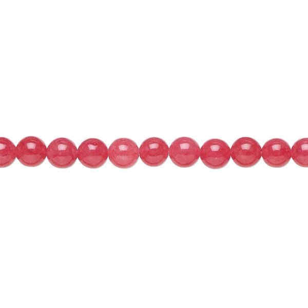 Malaysia "jade" 1pkg1, round bead, red 15.5-16 inch 4mm image number 0