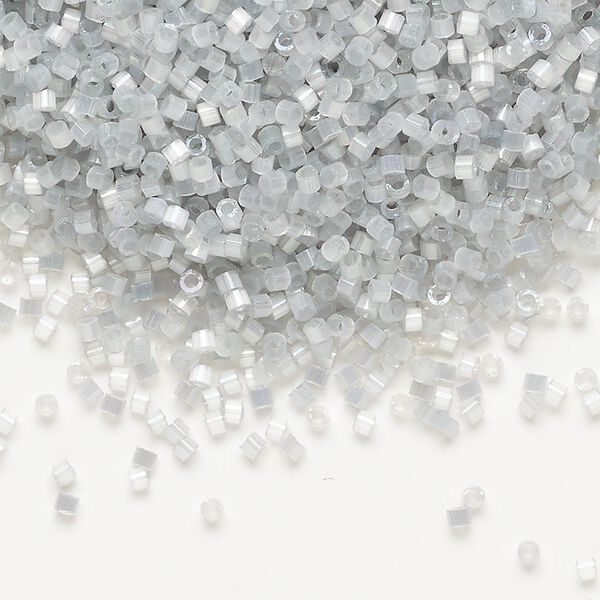 Seed bead, Delica&reg;, glass, pkg/250g, #11 round, opaque silk satin inside dyed color shadow grey (DB-1816). image number 0