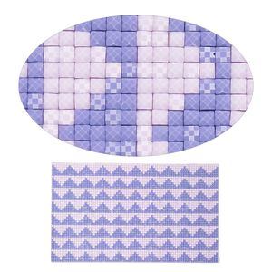 Adhesive sheet, My Style Deco Art&trade;, peel-off, resin and glue, light purple and lavender, 8 x 4-3/4 inch rectangle, 1.8mm thick with chevron design. Sold individually.