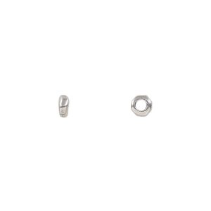 Bead, TierraCast&reg;, antiqued pewter (tin-based alloy), 4x2mm-5x2mm nugget rondelle. Sold per pkg of 100.