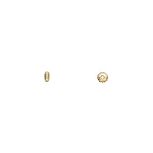 Bead 1pkg20 14Kt gold-filled, 3x1.5mm corrugated saucer