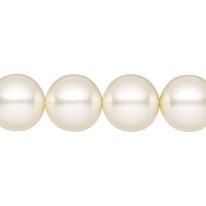 Pearl 30pk light creamrose, Preciosa Czech crystal 12mm round