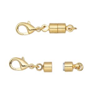 Clasp magnetic 1pkg1 converter gold-plated, 25x6mm, brass Magna Clasp&trade; 1-strand