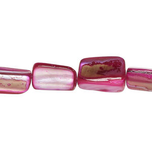 Mother-of-pearl shell 1pkg1, stick bead 15 inch mountain purple 14x6mm-16x12mm