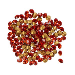 Chaton, Vintage Crystal&trade;, hyacinth, foil back, 3-3.2mm round, PP24. Sold per pkg of 144 (1 gross).