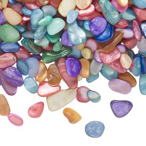 Mother-of-pearl 1pkg2oz, undrilled inlay chip mini multicolored