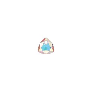 Drop 1pk crystal AB, Crystal Passions&reg; 8mm pendant trilliant cut 6434