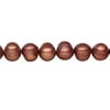 Freshwater pearl 1pkg1, semi-round, 15.5-16 inch cranberry 7-8mm cultured image number 0