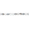 Mother-of-pearl shell 1pkg1, puffed oval bead 15 inch ocean blue 18x13mm image number 1