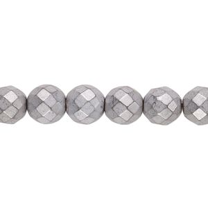 Hemalyke&trade; 1pkg1, matte electroplated faceted round bead 15.5-16 inch 8mm