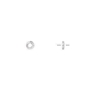 Jump ring 1pkg50 sterling silver, 4mm round / square wire, 18 gauge / 1.9mm inside diameter