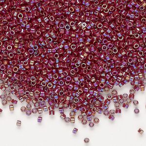 Seed bead, Delica&reg;, glass, pkg/7.5g, #11 round, opaque rainbow currant (DB-1574).