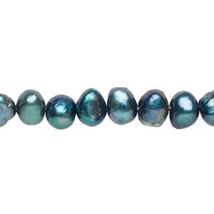 Freshwater pearl 1pkg1, flat-sided potato, 15 inch spruce 6-7mm cultured