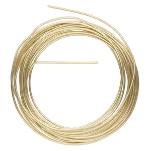 Wire, ParaWire&trade;, brass, jeweler's bronze, round, 16 gauge. Sold per 15-foot coil.
