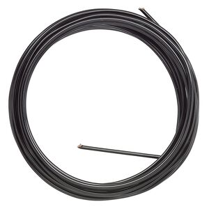 Wire, ParaWire&trade;, black enamel copper, round, 14 gauge. Sold per 10-foot section.
