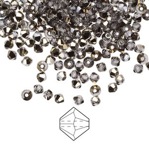 Bead 144pk crystal starlight gold, Preciosa Czech crystal 3mm bicone