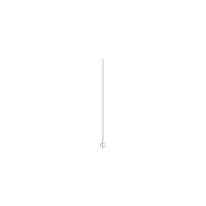 Head pin 1pkg500 silver-plated, 0.75 inch / 1.5mm ball tip, 24 gauge brass
