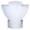 Display, foldable, necklace and earring, acrylic, flocked white, 6-1/4 x 6 x 2-1/4 inches assembled. Sold per pkg of 2. image number 1