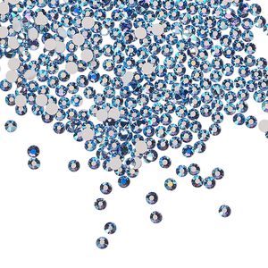 Flat back 144pk blue violet AB foil back, Preciosa MAXIMA Czech crystal rhinestone 1.9-2.1mm chaton rose round SS6
