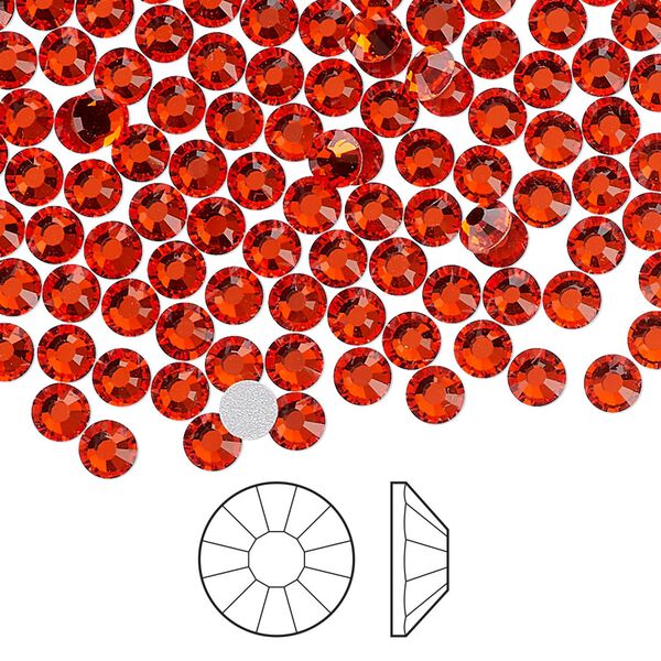 Flat back 144pk hyacinth foil back, Preciosa Viva 12&reg; Czech crystal rhinestone 3.8-4mm chaton rose round SS16 image number 0